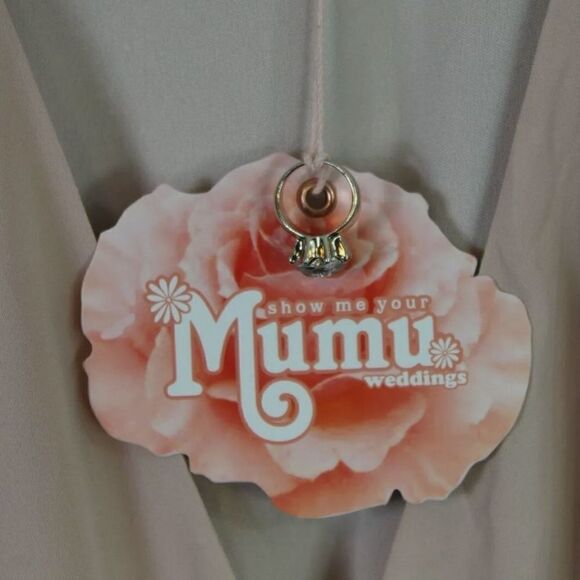 NEW SHOW ME YOUR MUMU DRESS SOPHIA WRAP DUSTY BLUSH CRISP PINK SIZE S SMALL - Picture 8 of 12